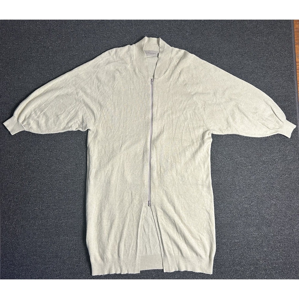Essentials Fear Of God Zipper Cardigan Sweater Tan Womens‎ Small Grunge Street